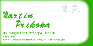 martin prikopa business card